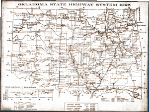 Oklahoma Road Map, 1925  